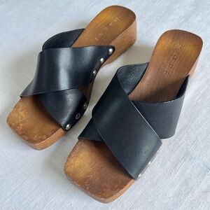 Marni Wooden Studded Clogs